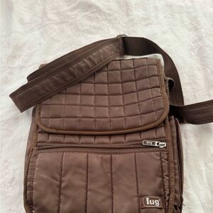 Lug Quilted Brown Messenger Bag